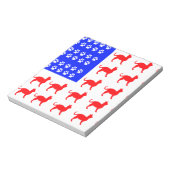 猫＋足跡の旗 ノートパッド (回転)