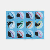 猫「雨が降りますn猫のフリースブランケット フリースブランケット (正面(横))