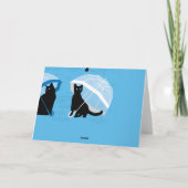 猫「雨が降りますn猫の挨拶状 カード (裏面)