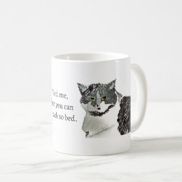猫 - 餌をくれ。くれたらまた寝ていいぞ コーヒーマグカップ