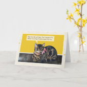 猫「馬鹿な病気」 カード (黄色い花)