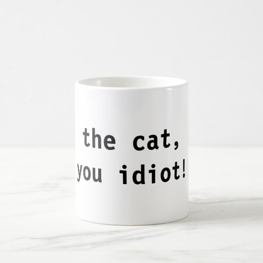 猫、馬鹿! コーヒーマグカップ (中央)