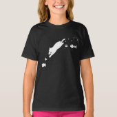 猫+魚=ボーン Tシャツ (正面)