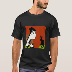 猫・黒猫・サムライ Tシャツ