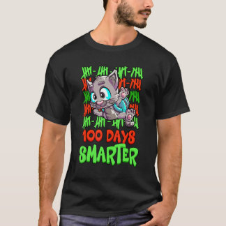 猫 100日目の学校 100日目でさらに賢く Tシャツ