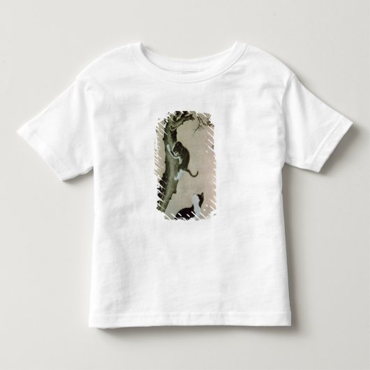 猫、17世紀(絹のインク) トドラーTシャツ (正面)
