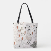 猫 (1847-1850) 古典的な日本浮世絵プリント トートバッグ (裏面)