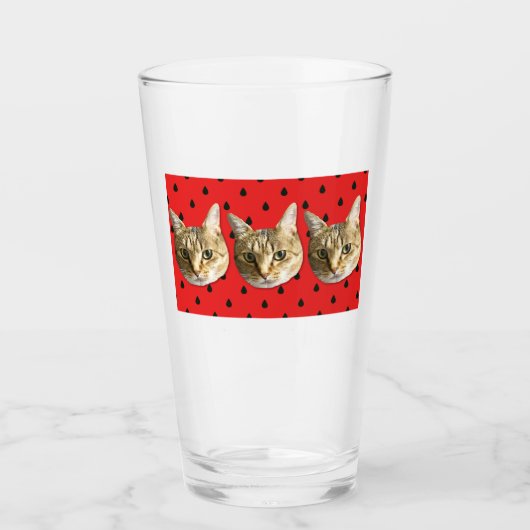 猫　cat タンブラーグラス (正面)