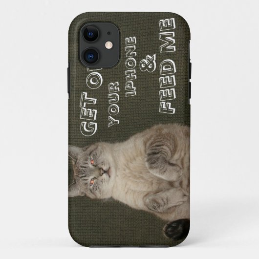 猫「IPHONE & ME」食べ物を与え iPhone 5ケース Case-Mate iPhoneケース (裏面)