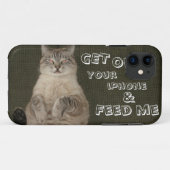 猫「IPHONE & ME」食べ物を与え iPhone 5ケース Case-Mate iPhoneケース (裏面(横))