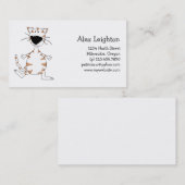 猫「n」犬 · 白い猫 名刺 (正面/裏面)