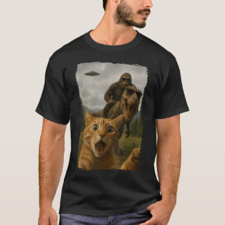 猫+T+レックス+ビッグフット+UFO Tシャツ