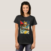 猫+UFO+Tシャツ かわいいマント猫と Tシャツ (正面フル)