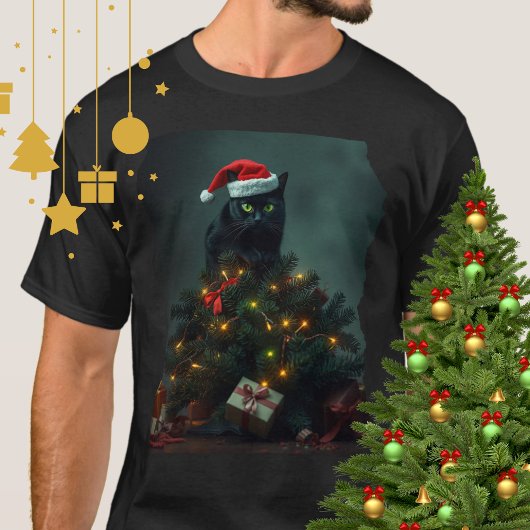 猫astrophe クリスマス ホリデー 混沌 面白い 猫  tシャツ