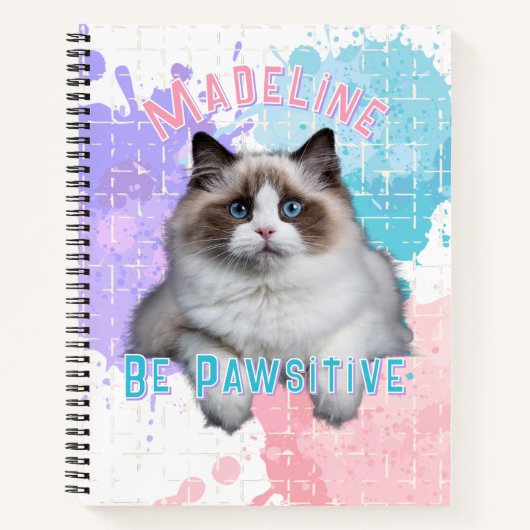 猫beパシティブ新学期スパイラルノート ノートブック (正面)