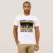 猫CATS Tシャツの予定が入っていなくて申し訳ない Tシャツ (正面フル)