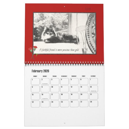 猫Communiqués カレンダー (2月 2026)