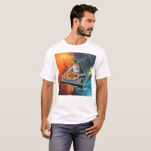 猫djディスクジョッキーのサウンドテーブル tシャツ