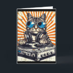 猫DJヘッドフォンターンテーブルヴィンテージ音楽EDM メンズW カード<br><div class="desc">猫DJヘッドフォンターンテーブルヴィンテージ音楽EDM メンズレディース キッズ</div>