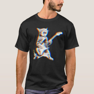 猫EDMロックおもしろい猫好きW Tシャツ