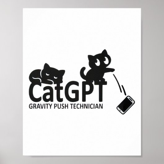 猫GPT重力プッシュ技術者 _1 ポスター (正面)