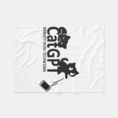 猫GPT重力押し技術者 _1 フリースブランケット (正面(横))