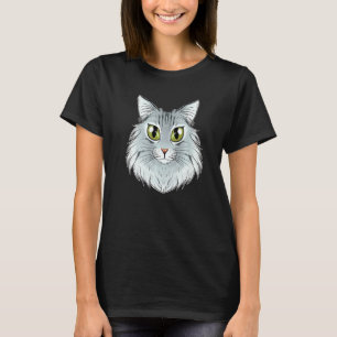 猫I猫顔Iノルウェーの森の猫 Tシャツ