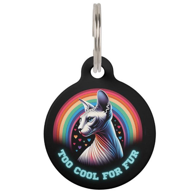 猫IDラベルパーソナライズされたSphynx猫ID ペット　ネームタグ (正面)