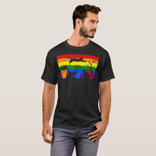 猫LGBT 1 Tシャツ (正面フル)