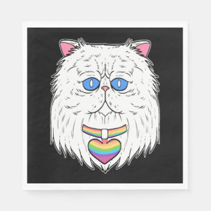猫LGBTQゲイと同性愛サンタ・クラウスの贈り物 スタンダードランチョンナプキン