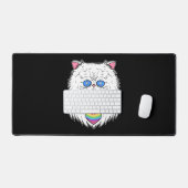 猫LGBTQゲイと同性愛サンタ・クラウスの贈り物 デスクマット (キーボード&マウス)