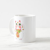 猫Maneki Nekoを招くこと コーヒーマグカップ (正面左)