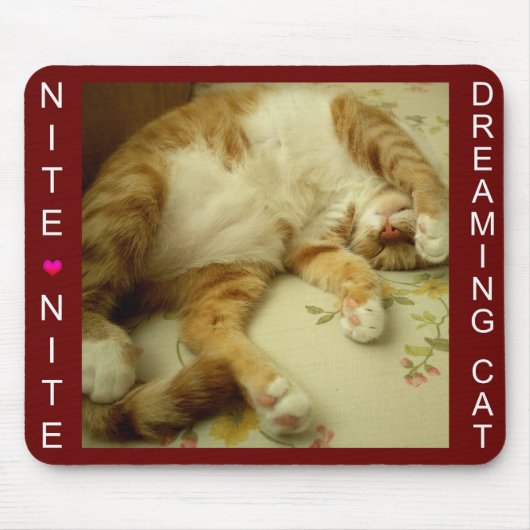 猫Mausepadを夢を見るNite Nite マウスパッド (正面)