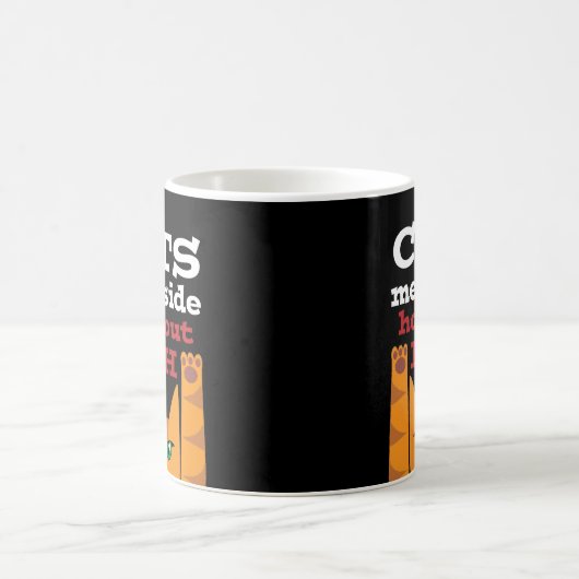 猫Meowside -マグ コーヒーマグカップ (中央)