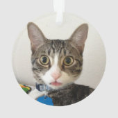 猫MEOWY CHRISTMAS 2フォトレッド オーナメント (裏面)