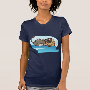 猫nのパグ tシャツ