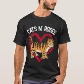 猫Nバラジンジャー猫Tシャツ Tシャツ (正面)