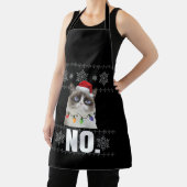 猫No不機嫌なクリスマス猫No醜いクリスマスプレゼント エプロン (インサイチュ)