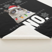 猫No不機嫌なクリスマス猫No醜いクリスマスプレゼント シェルパブランケット (3/4)
