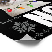 猫No不機嫌なクリスマス猫No醜いクリスマスプレゼント ポスター (角)