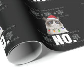 猫No不機嫌なクリスマス猫No醜いクリスマスプレゼント ラッピングペーパー (ロールコーナー)