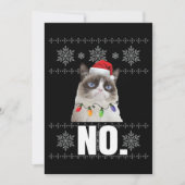 猫No不機嫌なクリスマス猫No醜いクリスマスプレゼント 招待状 (正面)