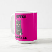 猫No Coffee No Workeeffeine Felineユーモア コーヒーマグカップ (正面左)
