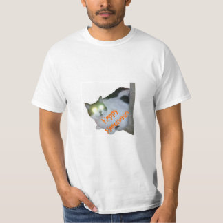 猫Oランタンからのハッピーハローウィン Tシャツ