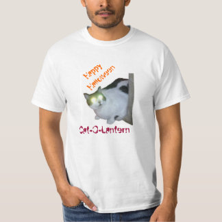猫Oランタンからのハッピーハローウィン Tシャツ
