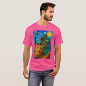 猫Re UFO Sie レトロ Tシャツ (正面フル)