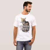 猫tシャツおもしろいミーム tシャツ (正面フル)