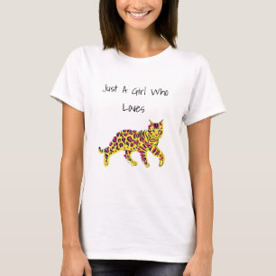 猫Tシャツが大好きな女の子 Tシャツ