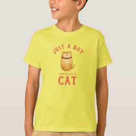 猫Tシャツが大好きな少年 Tシャツ