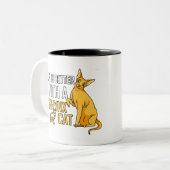 猫Tシャツで暮らしが良い ツートーンマグカップ (正面左)